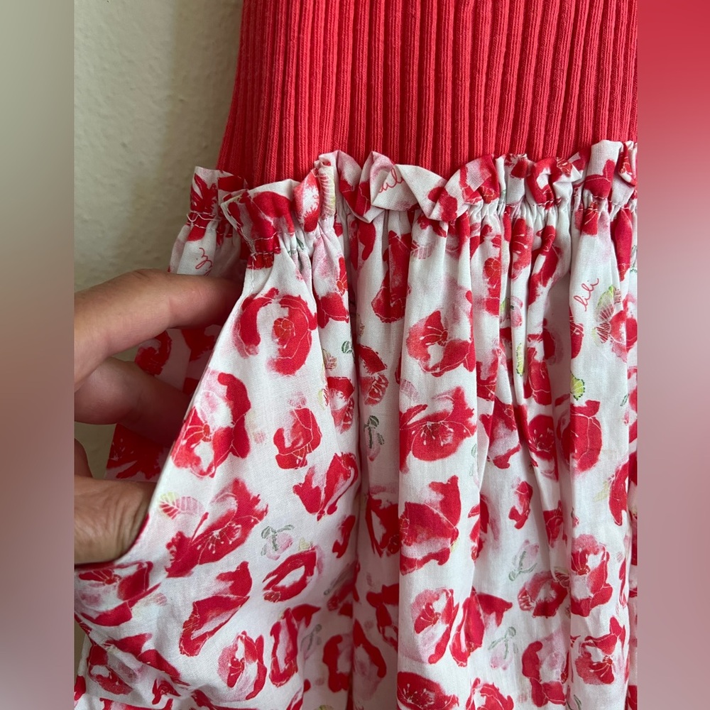 Lily Pink White Kids Girl Dress Size 10 European Brand Flowers - Picture 2 of 8
